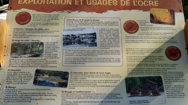 Panneaux - ocres de St Laurent la Vernède (photo R. Guin)