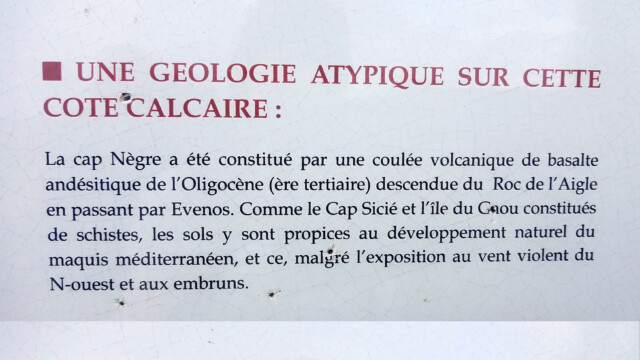 Volcanisme à Cap Nègre - environ 6 Ma